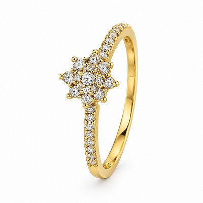 Anel estrela cristal