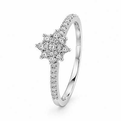 Anel cristal estrela