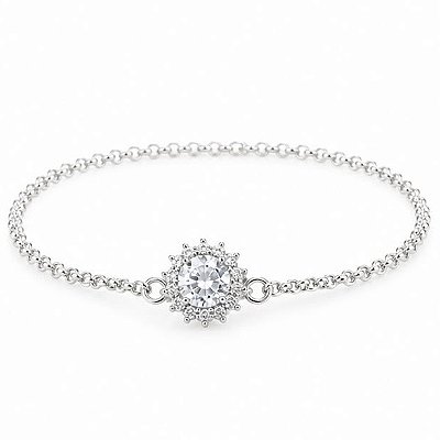Pulseira flor cristal