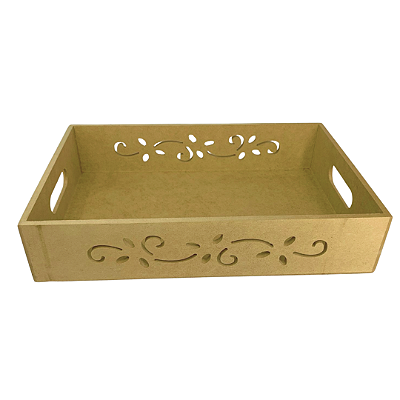 Bandeja de MDF 30 x 20 x 7cm Vazada