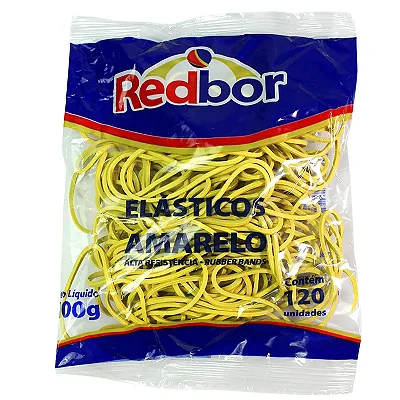 Elástico para Dinheiro Amarelo N18 com 120 unidades