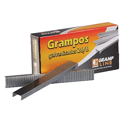Grampos 26/6 para Grampeador Galvanizados 5000 unidades