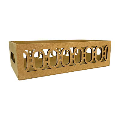 Bandeja de MDF 25 x 15 x 8cm Círculos