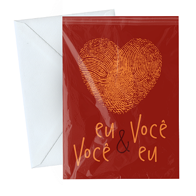 Cartão Comemorativo Romântico 10x15cm Eu & Você C/5 unid