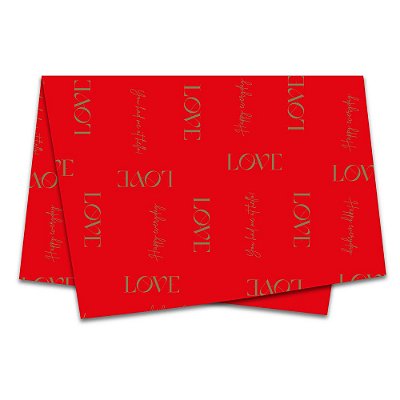 Poli Sujinho Decorado Mate London Vermelho 49x69cm Xingó Embalagens
