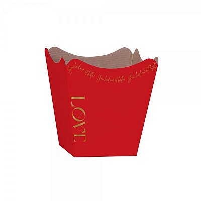 Cachepot Paper Pote 11 Decoraco New Love Vermelho Xingó Embalagens