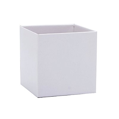 Cachepot Paper Quadrado Pote 15 Liso Branco Xingó Embalagens