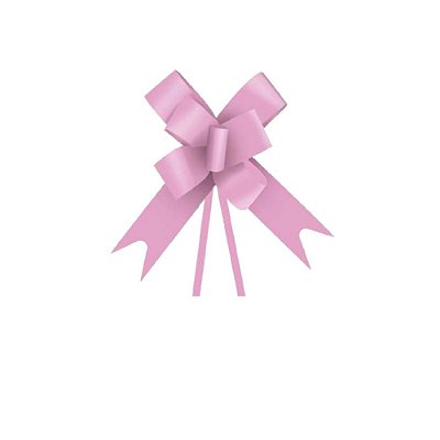 Laço Pronto Rosa Claro 30mm x 39cm C/10 un. Xingó Embalagens