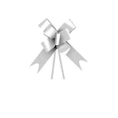 Laço Pronto Branco 30mm x 39cm C/10 un. Xingó Embalagens