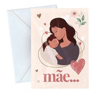 Cartão Comemorativo Dia das Mães 10x15cm Mãe C/5 unid