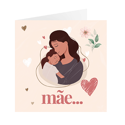 Cartão Dia das Mães 9x9cm Mãe C/10 unid