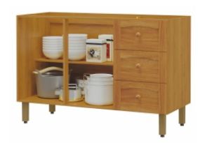 BALCÃO 1.20M MADEIRA MDF COM PÉ