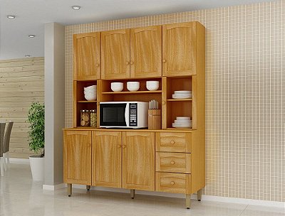 KIT CECÍLIA 1,60m MADEIRA, COM TAMPO, COM PÉ