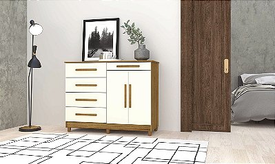 COMODA SAPATEIRA SIRiUS 5 GAVETAS 2 PORTAS