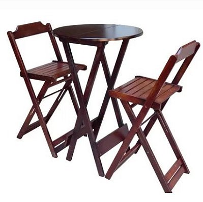Mesa com 2 Cadeiras (Dobrável)