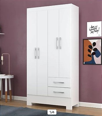 GUARDA ROUPA IMPERATRIZ RODIAL  4 PORTAS 2 GAVETAS