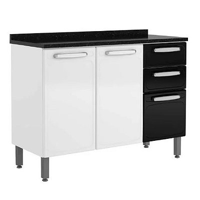 BALCÃO BERTOLINI EVIDENCE 3 PORTAS 2 GAVETAS