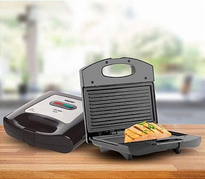Sanduicheira Mallory Grill Max Inox 127v Preto