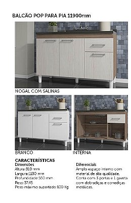 BALCÃO DE PIA POP