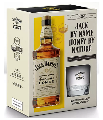 KIT WHISKY JACK DANIELS HONEY C/COPO 750ML