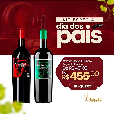 Kit Vinho Caballo Loco Maipo + Caballo Loco Sagrada Familia