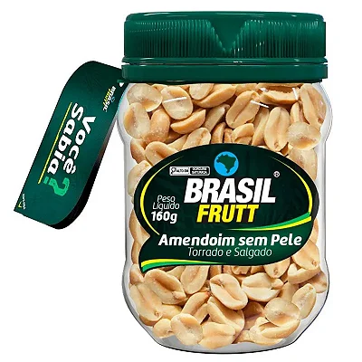 AMENDOIN TORRADO S/PELE BRASIL FRUT 160G