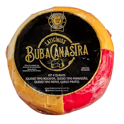 KIT 4 QUEIJOS PARMESÃO, REINO, PRATO PROVOLONE 550GR