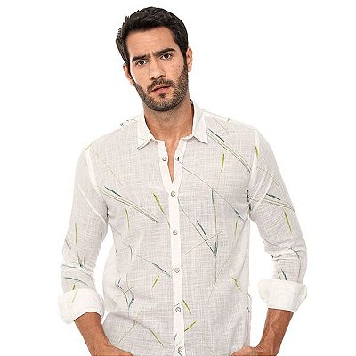 Camisa Reserva Reta Prosperidade Off-white/Verde