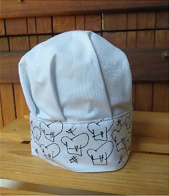 Chapéu de chef Branco e Preto