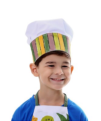 Chapéu de chef Listrado Dinossauro