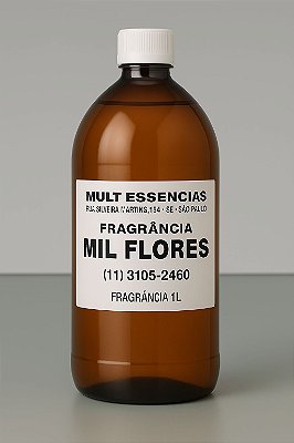 Essência Desinfetante Mil Flores 1 L faz até 80 L