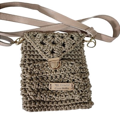 Porta celular em crochê