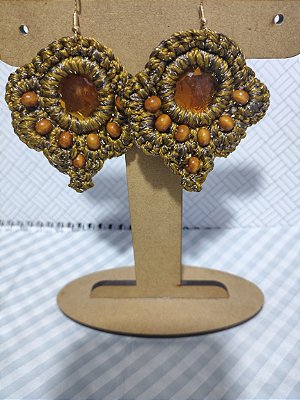 Brincos em cascata/crochê