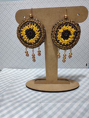 Brincos vintage em crochê