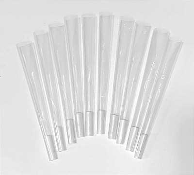 Kit 10 cones pré enrolado - Celulose Transparente