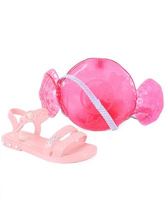 Sandália Infantil Grendene Barbie+ Bolsa Candy Bag