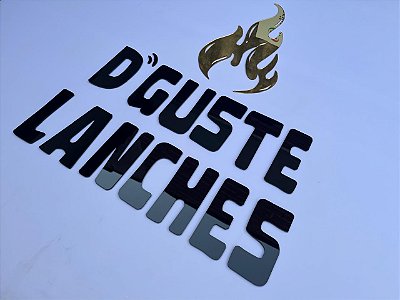 LOGO EM ACRILICO ESPELHADO DOURADO, ROSE, PRATA 100 x 100