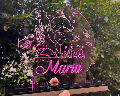 Luminária LED fundo do mar cores personalizadas