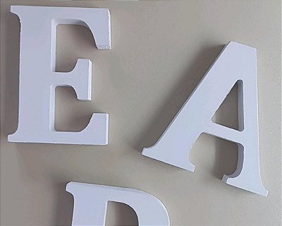 Kit 10 Letras Em Pvc 20cm Com 10mm De Espessura
