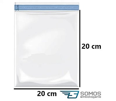 Envelope de segurança transparente 20 x 20 cm