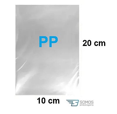 Saquinho plástico transparente PP - 10 x 20