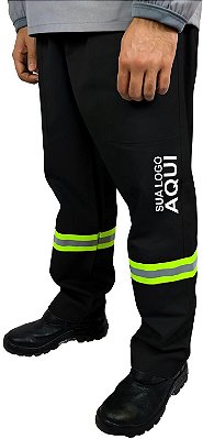 Kit 20 Calça em Brim Pesado Cargo Com Faixa Refletiva Personalizada