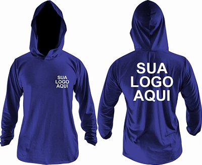 Kit 15 Camisetas Manga Longa com Capuz Personalizada Com Logo Tamanhos Variados