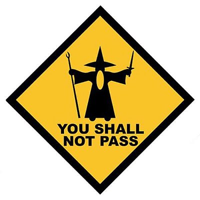 Placa Decorativa - Shall not Pass - Senhor dos Anéis