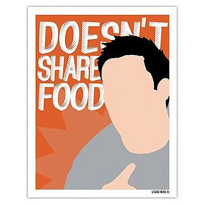 Placa Decorativa Doesn't Share Food - Friends