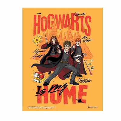 Placa Hogwarts is my Home - Harry Potter - Metal 26cm