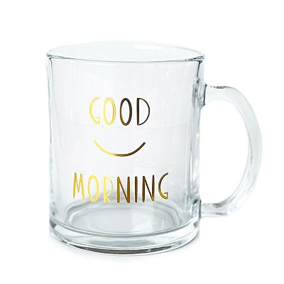 Caneca Vidro - Good Morning