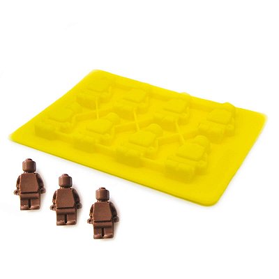 Forma de Gelo / Chocolate -  Boneco Lego - Amarelo