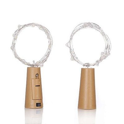 Kit 10 Rolha LED com Luz de Fada para Garrafa