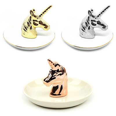 Kit 4 Porta Jóias - Unicórnio - 3 Cores